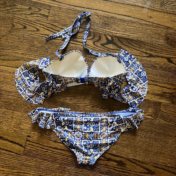 ASOS Swim Bikini Set Size US 8 Bottoms 34DD Top - Picture 3 of 4